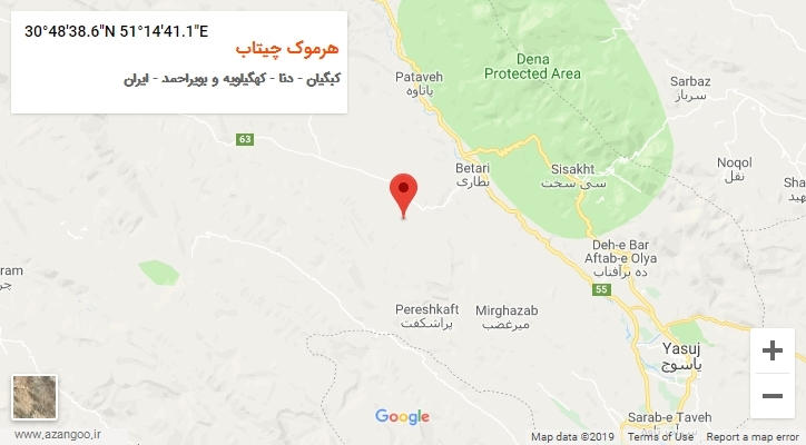 روستای هرموک چیتاب بر روی نقشه