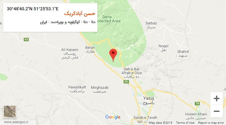 روستای حسن آبادکریک بر روی نقشه