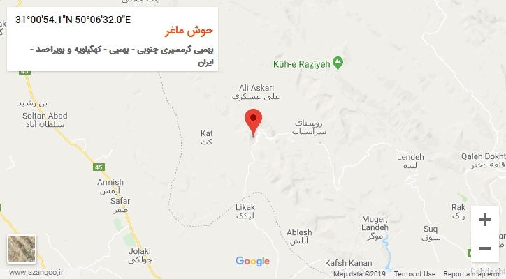 روستای حوش ماغر بر روی نقشه