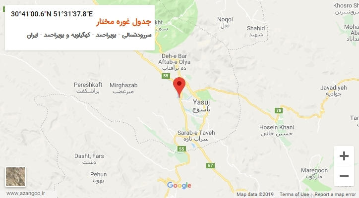 روستای جدول غوره مختار بر روی نقشه