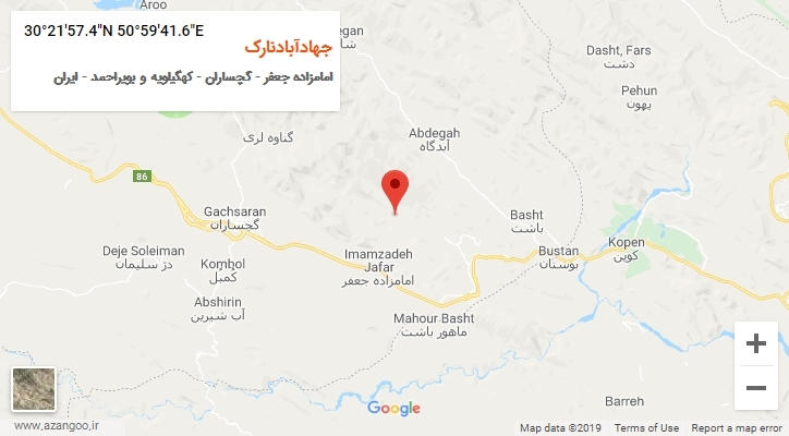 روستای جهادآبادنارک بر روی نقشه