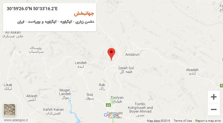 روستای جهانبخش بر روی نقشه