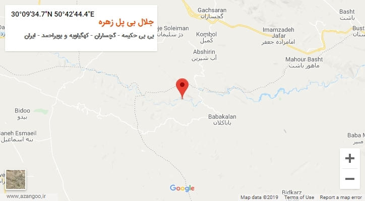 روستای جلال بی پل زهره بر روی نقشه