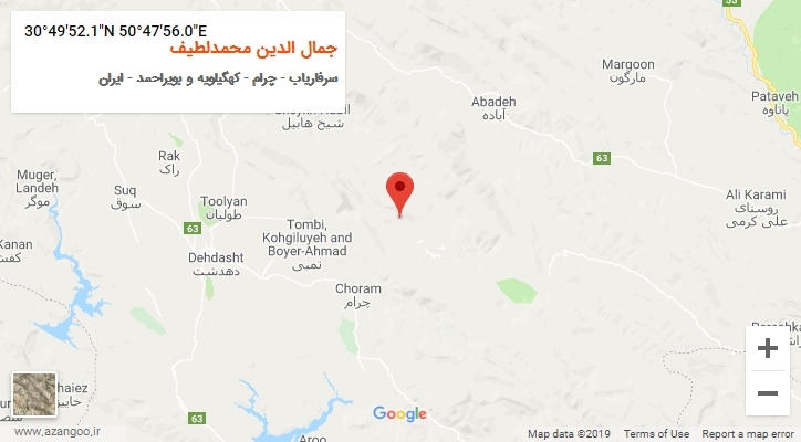 روستای جمال الدین بر روی نقشه