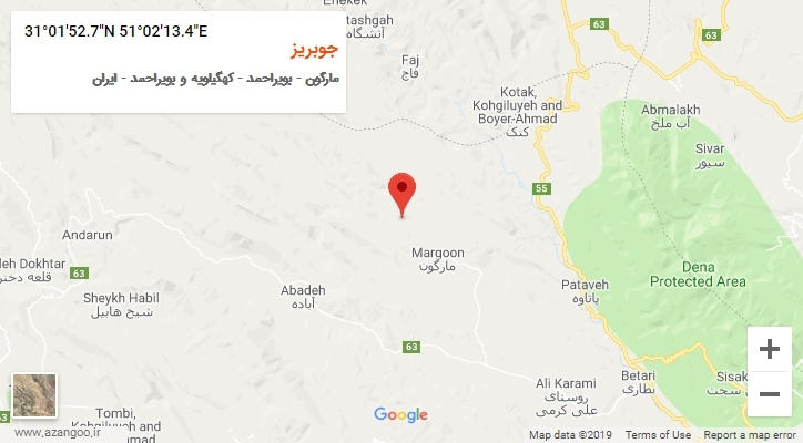 روستای جوبریز بر روی نقشه