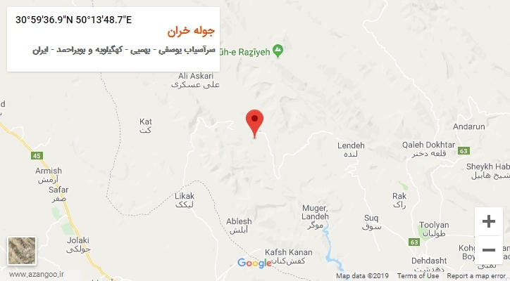 روستای جوله خران بر روی نقشه
