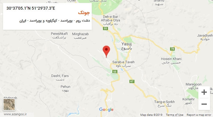 روستای جونک بر روی نقشه