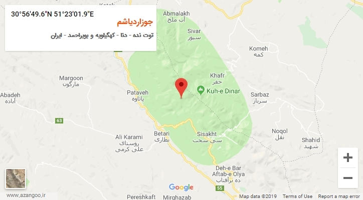 روستای جوزاردیاشم بر روی نقشه
