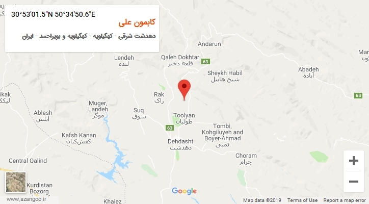 روستای کابمون علی بر روی نقشه