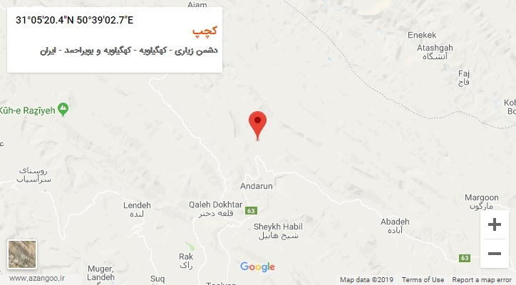 روستای کچپ بر روی نقشه