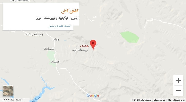 دهستان کفش کنان بر روی نقشه