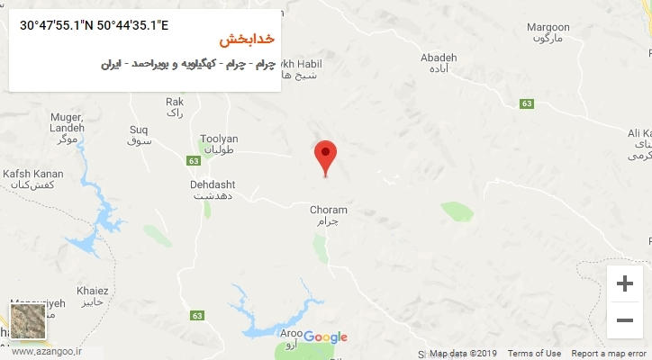 روستای خدابخش بر روی نقشه