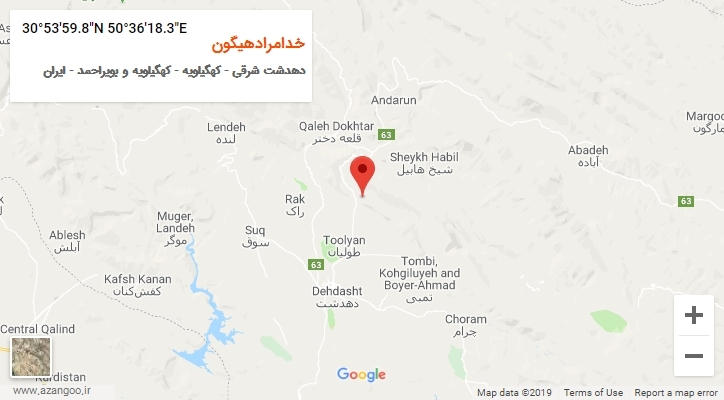 روستای خدامرادهیگون بر روی نقشه