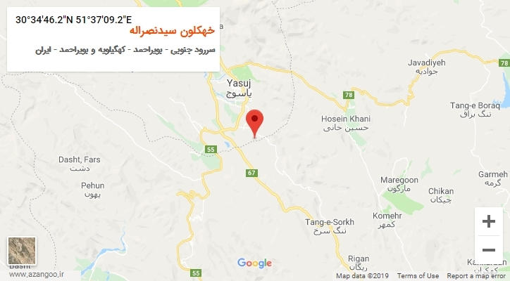 روستای خهکلون سیدنصراله بر روی نقشه