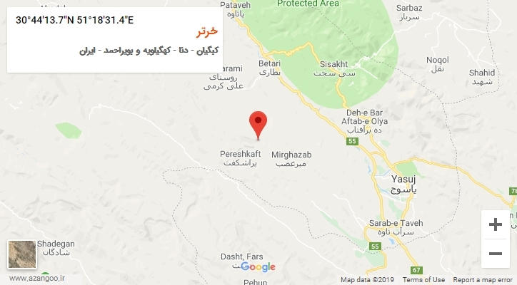 روستای خرتر بر روی نقشه