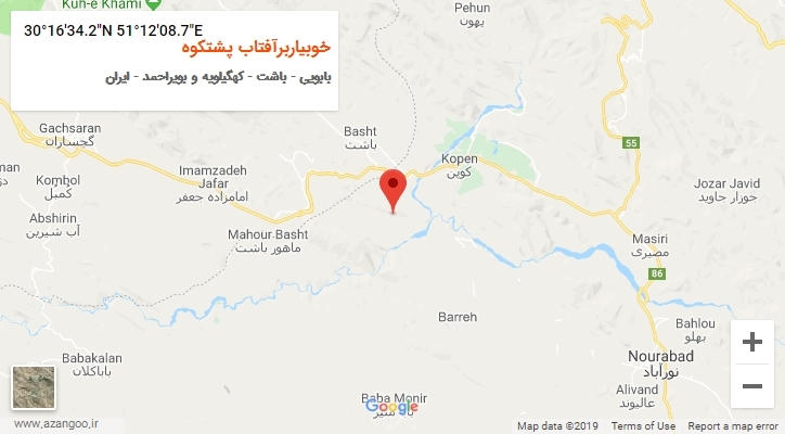 روستای خوبیاربرآفتاب پشتکوه بر روی نقشه
