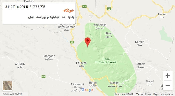روستای خونگاه بر روی نقشه