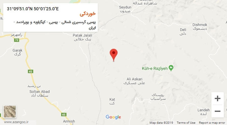 روستای خوردکی بر روی نقشه
