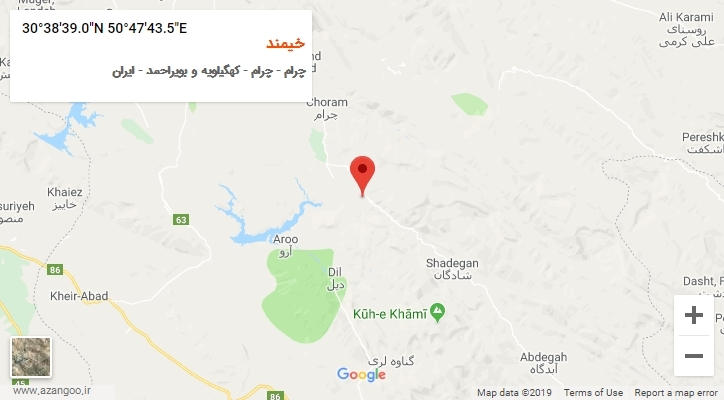روستای خیمند بر روی نقشه