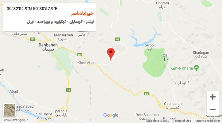 روستای خیرآبادناصر بر روی نقشه