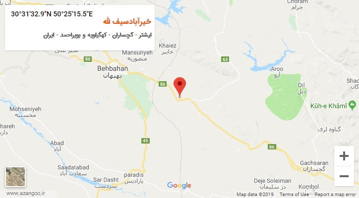 روستای خیرآبادسیف لله بر روی نقشه