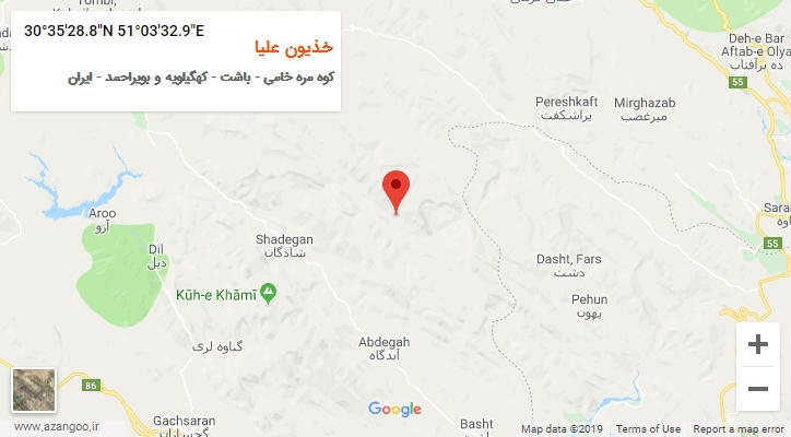 روستای خذیون علیا بر روی نقشه