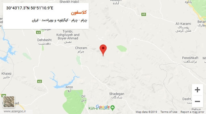 روستای کلاسغون بر روی نقشه
