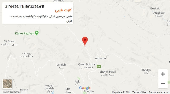 روستای کلات طیبی بر روی نقشه