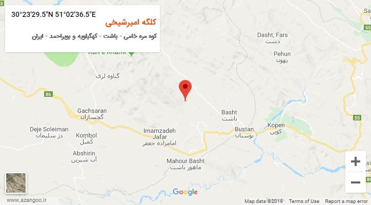 روستای کلگه امیرشیخی بر روی نقشه