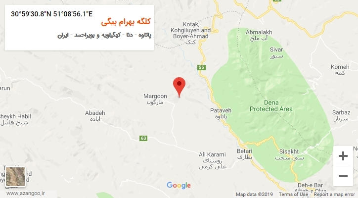 روستای کلگه بهرام بیگی بر روی نقشه