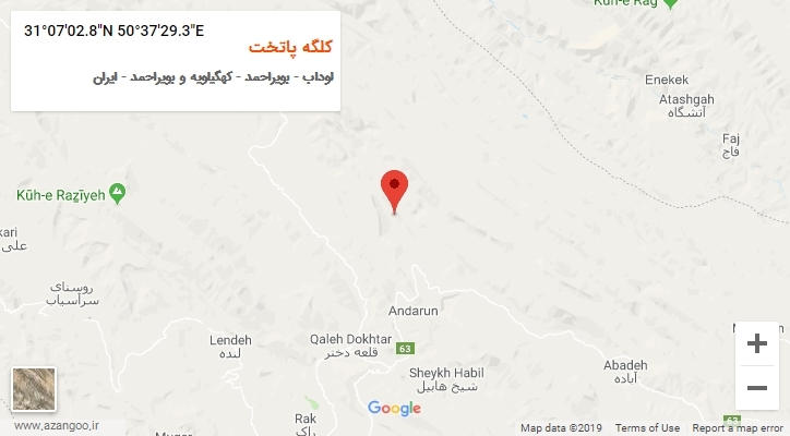 روستای کلگه پاتخت بر روی نقشه