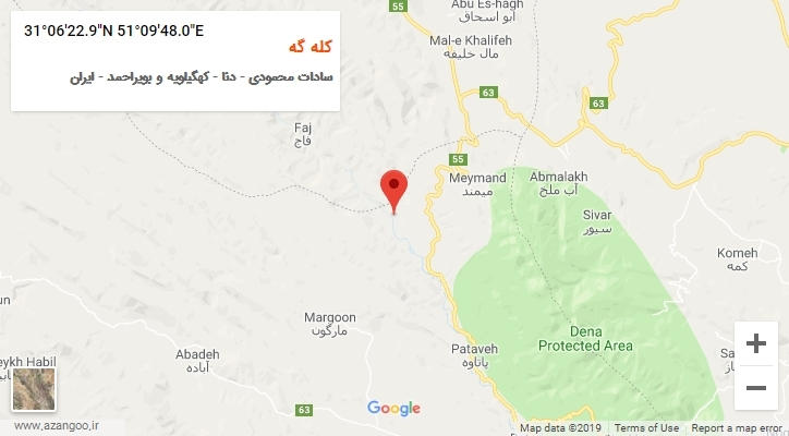 روستای کله گه بر روی نقشه