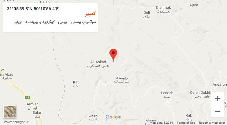روستای کمپیر بر روی نقشه