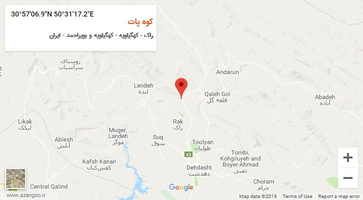 روستای کوه پات بر روی نقشه