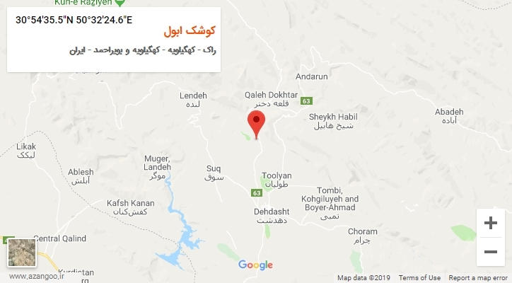 روستای کوشک ابول بر روی نقشه