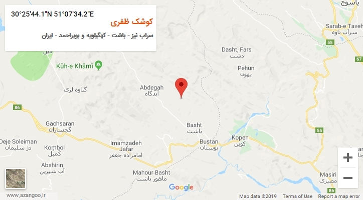 روستای کوشک ظفری بر روی نقشه