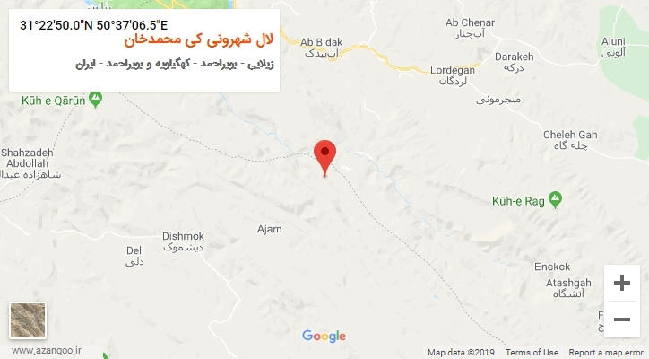 روستای لال شهرونی کی محمدخان بر روی نقشه