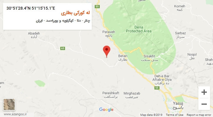 روستای له کورکی بطاری بر روی نقشه