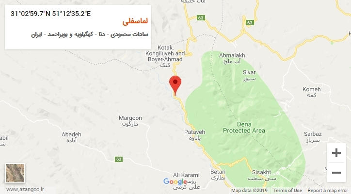 روستای لماسفلی بر روی نقشه