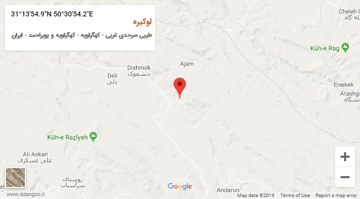 روستای لوکیره بر روی نقشه