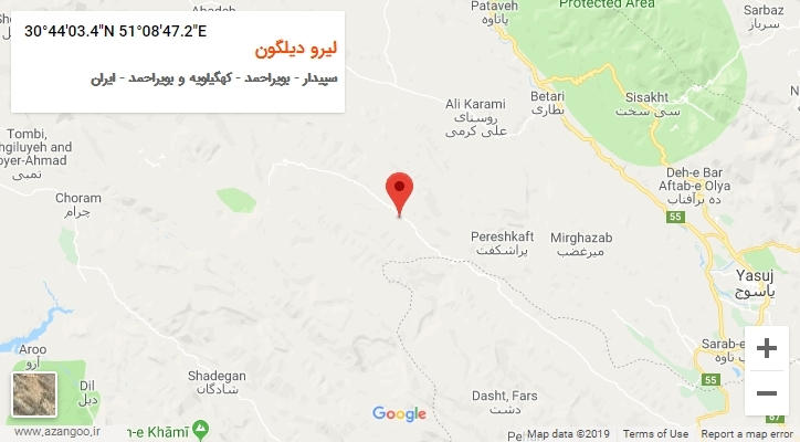 روستای لیرو دیلگون بر روی نقشه