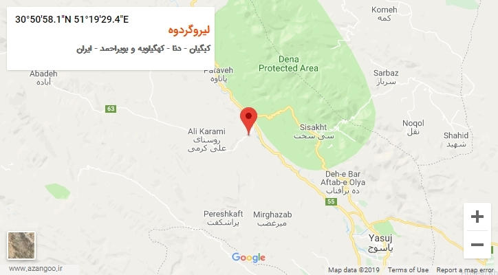 روستای لیروگردوه بر روی نقشه