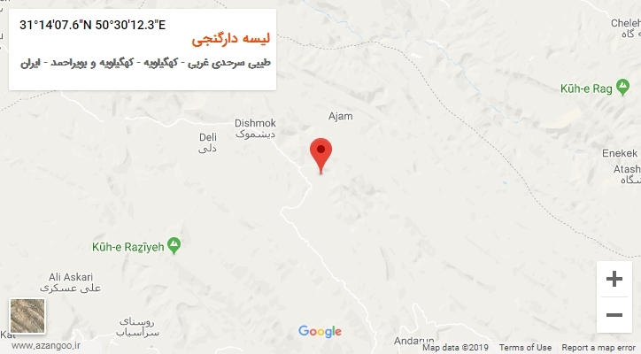 روستای لیسه دارگنجی بر روی نقشه