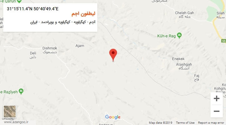 روستای لیطفون اجم بر روی نقشه