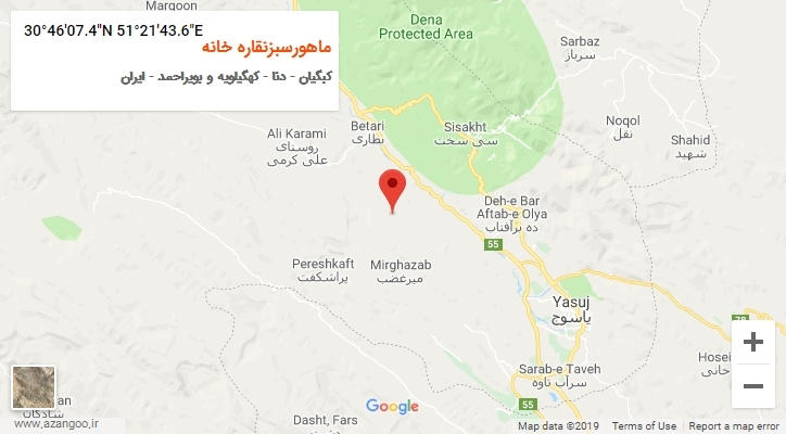 روستای ماهورسبزنقاره خانه بر روی نقشه