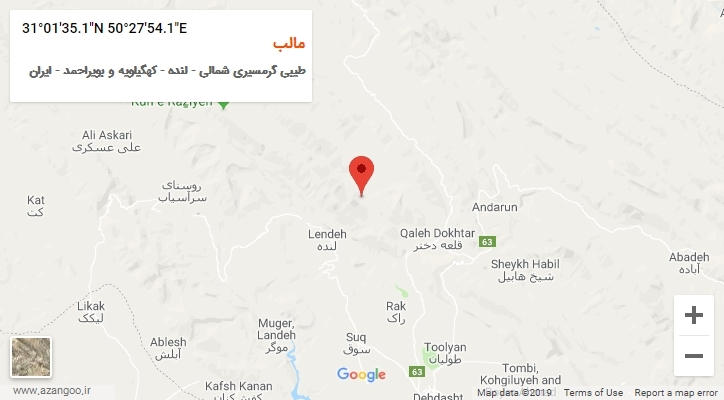 روستای مالب بر روی نقشه