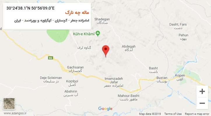 روستای ماله چه نارک بر روی نقشه