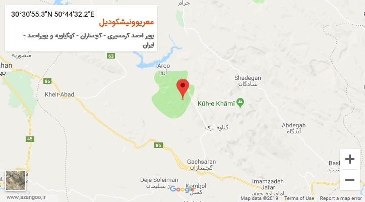 روستای معریوونیشکودیل بر روی نقشه