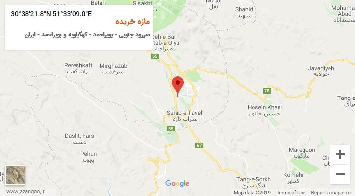 روستای مازه خریده بر روی نقشه