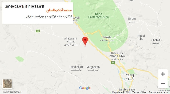 روستای محمدآبادصالحان بر روی نقشه